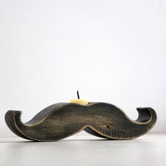 Mustache Candle Holder