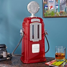 Red Retro Gas Pump Liquor Dispenser
