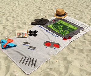gameboy beach towel