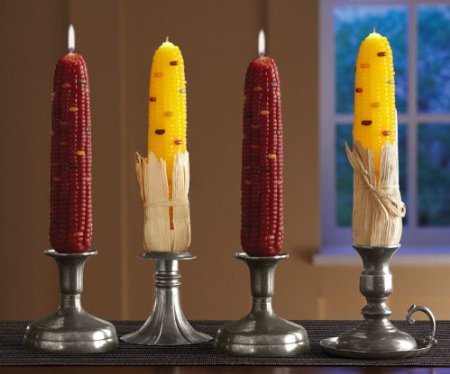 indian corn candles