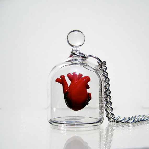 anatomically correct heart necklace