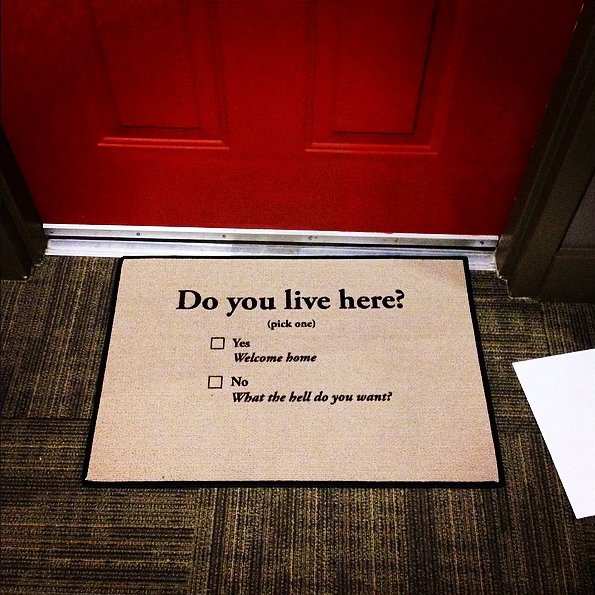 do you live here doormat