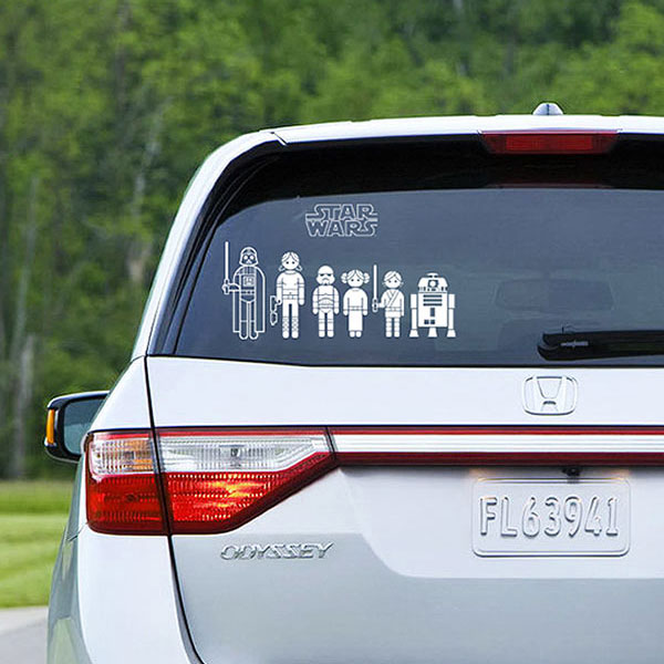 star wars family car decals
