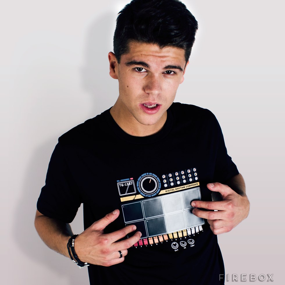 electronic drum machine shirt