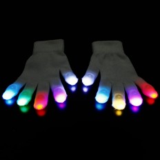 LED glow gloves