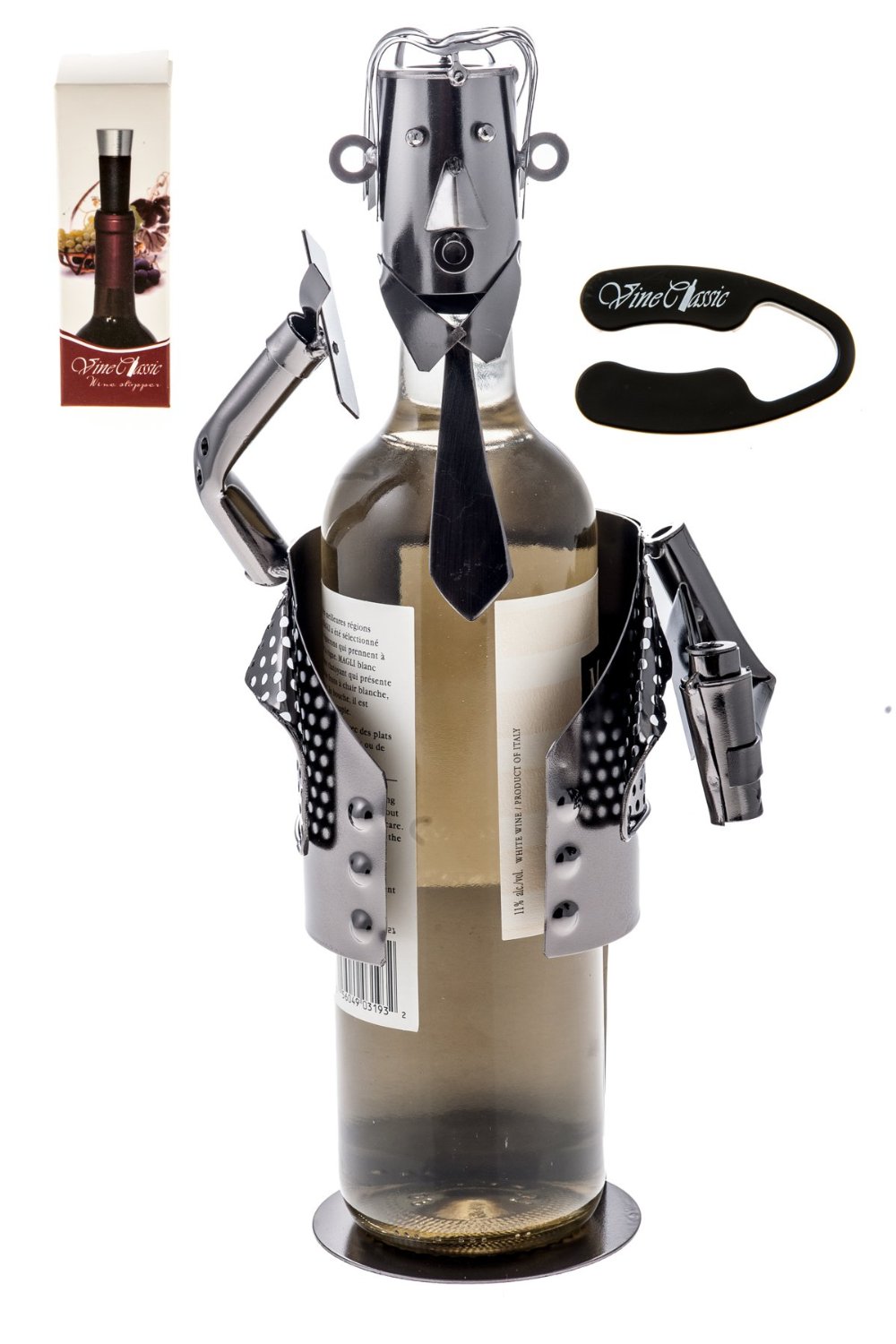 business man wine holder