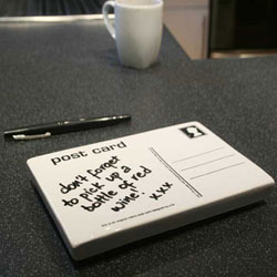 post card memo pad 